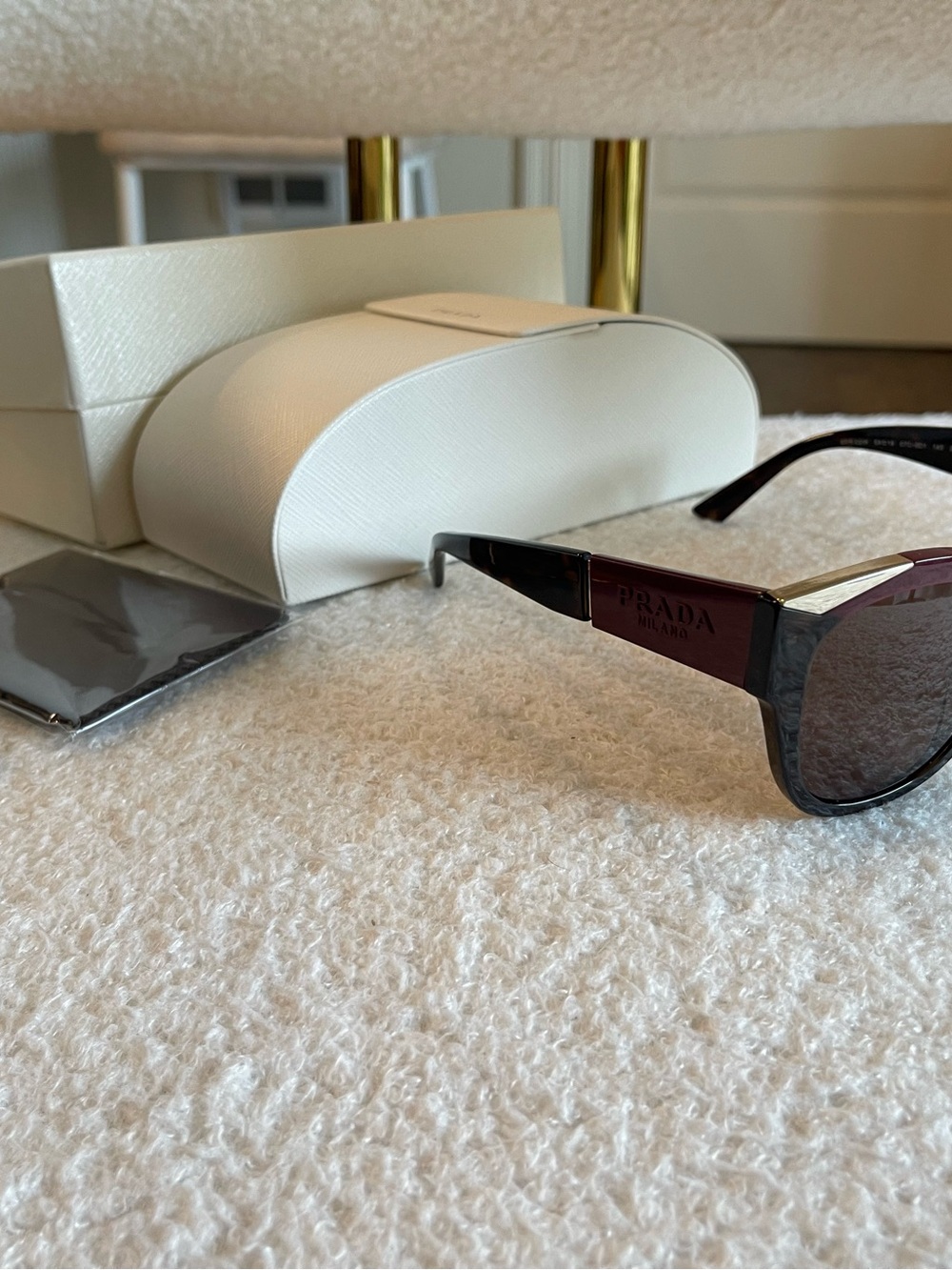 Prada Women's Sunglasses in Burgundy and tortoise